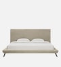 Aurora Fabric Upholstered Queen Size Bed in Beige Color