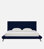 Aurora Fabric Upholstered Queen Size Bed in Blue Color