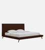Aurora Fabric Upholstered Queen Size Bed in Brown Color