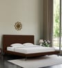 Aurora Fabric Upholstered Queen Size Bed in Brown Color