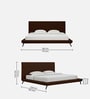 Aurora Fabric Upholstered Queen Size Bed in Brown Color