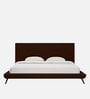 Aurora Fabric Upholstered Queen Size Bed in Brown Color