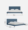Aurora Fabric Upholstered Queen Size Bed in Smoke Grey Color