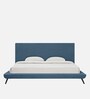 Aurora Fabric Upholstered Queen Size Bed in Smoke Grey Color