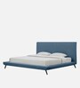 Aurora Fabric Upholstered Queen Size Bed in Smoke Grey Color