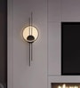 Aurora Halo Black Metal Tri-Color LED Wall Sconce
