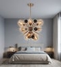 Aurora Halo Gold Glass Chandelier for Living & Dining