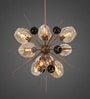 Aurora Halo Gold Glass Chandelier for Living & Dining