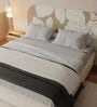 Aurora Inlay King Sized Bed in Beige Colour