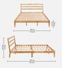 Aurora Solid Wood King Size Bed In Natural Finish