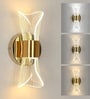 Aurora Luxe Gold Acrylic 3C LED Wall Sconce for Living Room