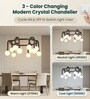 Aurora Orb Black 12-Light Modern LED Chandelier Ceiling Pendant