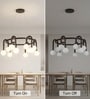 Aurora Orb Black 12-Light Modern LED Chandelier Ceiling Pendant
