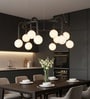 Aurora Orb Black 12-Light Modern LED Chandelier Ceiling Pendant