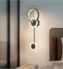 Aurora Orbit Black LED Wall Sconce with 3C Tri-Colour Light