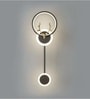 Aurora Orbit Black LED Wall Sconce with 3C Tri-Colour Light