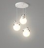 Aurora Panda Trio Pendant White Metal Acrylic Ceiling Light