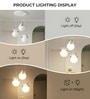 Aurora Panda Trio Pendant White Metal Acrylic Ceiling Light