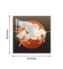 Aurora Pegasus Glass Finish Square Wall Art
