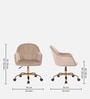 Aurora Velvet Guest Chair In Brown Colour