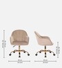 Aurora Velvet Guest Chair In Brown Colour