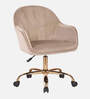 Aurora Velvet Guest Chair In Brown Colour