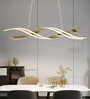Aurora Wave Gold 3C LED Pendant Chandelier for Dining Room