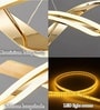 Aurora Wave Gold 3C LED Pendant Chandelier for Dining Room