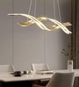 Aurora Wave Gold 3C LED Pendant Chandelier for Dining Room