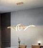 Aurora Wave Gold Linear LED Pendant Light for Dining Room