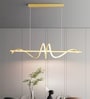 Aurora Wave Gold Linear LED Pendant Light for Dining Room