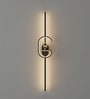 Aurora Zenith LED Wall Sconce, Metal Profile, Black Gold Finish