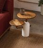 Aurum Side Table In White Finish
