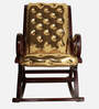 Aurum Teak Wood Rocking Chair In Brown Finish
