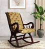 Aurum Teak Wood Rocking Chair In Brown Finish