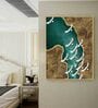 Auspicious Cranes Multicolour Engineered Wood Framed Canvas Wall Painting