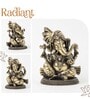 Golden Auspicious Ganesh Ji Brass Idol