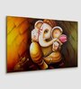 Auspicious Ganesha Multicolour Canvas Art Print