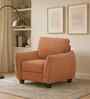 Austin American Fabric 1 Seater Sofa In Rust Orange Color