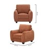 Austin American Fabric 1 Seater Sofa In Rust Orange Color