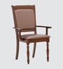Austin Solid Wood 6 Seater Dining Table Set In Brown Finish
