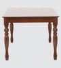 Austin Solid Wood 6 Seater Dining Table Set In Brown Finish