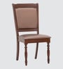 Austin Solid Wood 6 Seater Dining Table Set In Brown Finish
