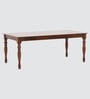 Austin Solid Wood 6 Seater Dining Table Set In Brown Finish