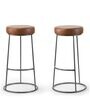 Austin Metal Bar Stool In Brown Colour