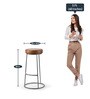 Austin Metal Bar Stool In Brown Colour