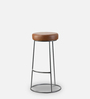 Austin Metal Bar Stool In Brown Colour