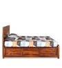 Austin King Bed with Storage in Walnut finish