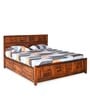 Austin King Bed with Storage in Walnut finish