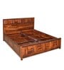 Austin King Bed with Storage in Walnut finish